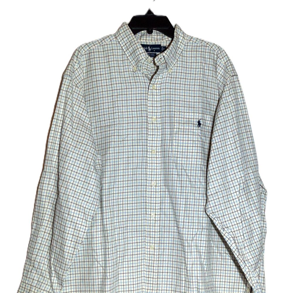 Polo Ralph Lauren Blair Men’s XL Blue Check Button Down Shirt